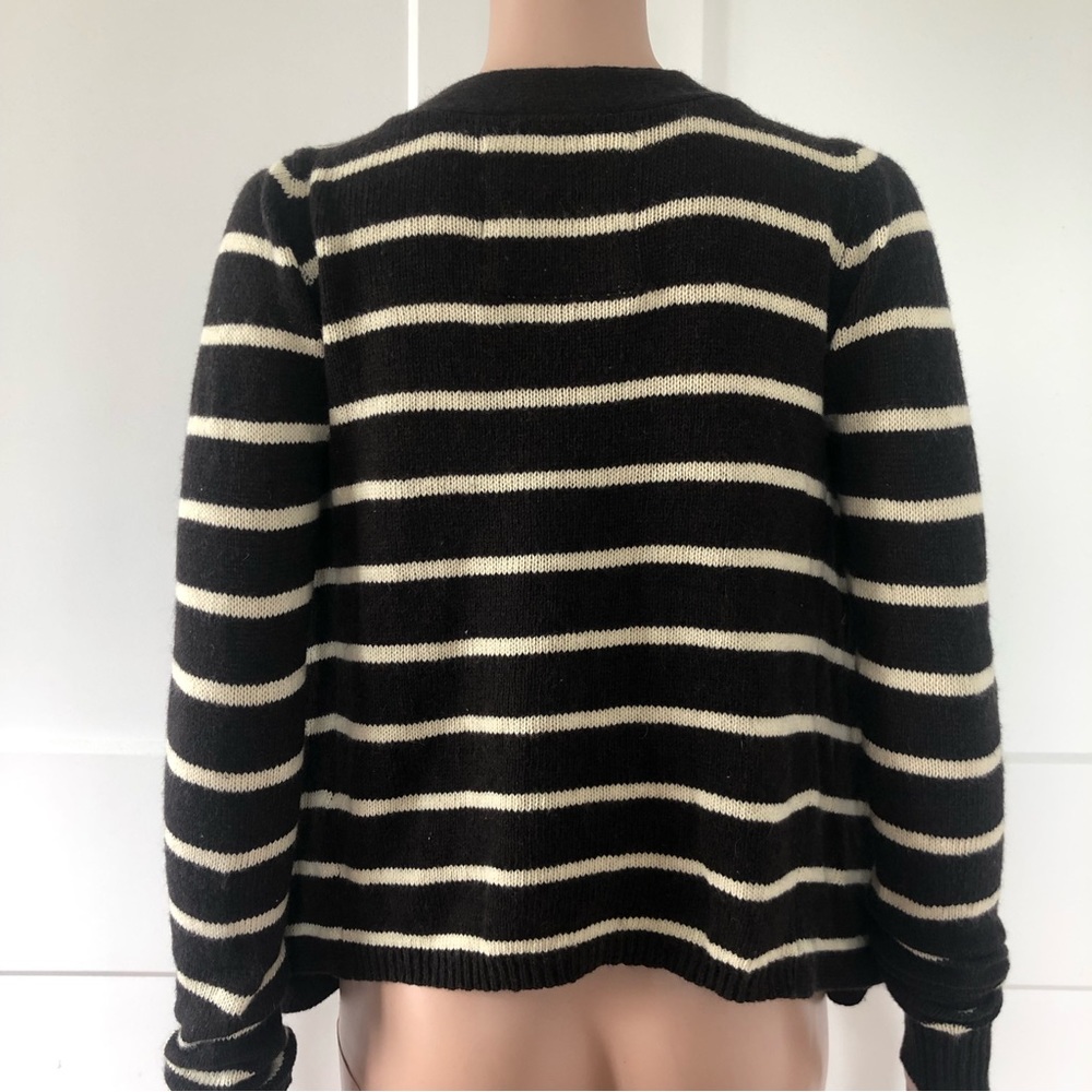 Hollister Brown Cream Stripes Long Sleeves Open Wrap Cardigan Small - Picture 2 of 2